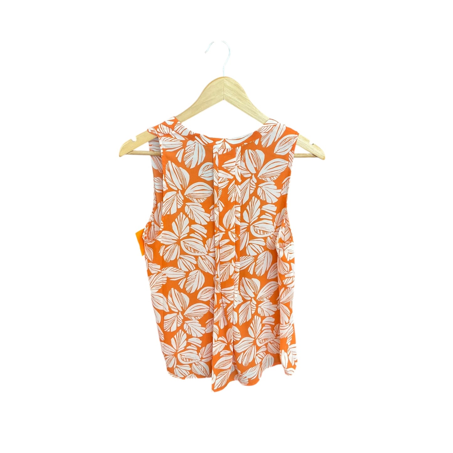 Top Sleeveless By 41 Hawthorn In Orange & White, Size: M