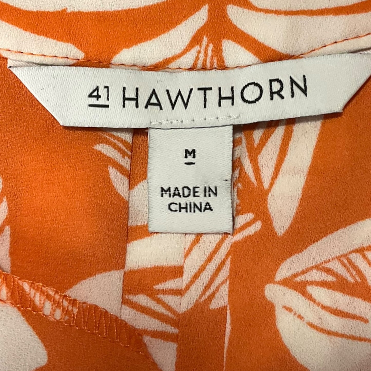 Top Sleeveless By 41 Hawthorn In Orange & White, Size: M