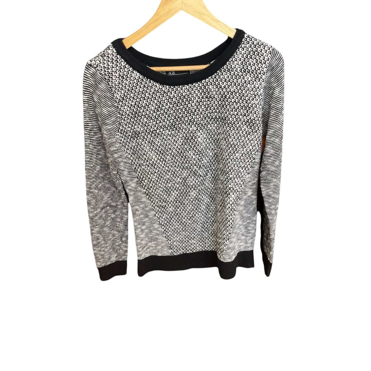 Sweater By Agb In Black & White, Size: Xl