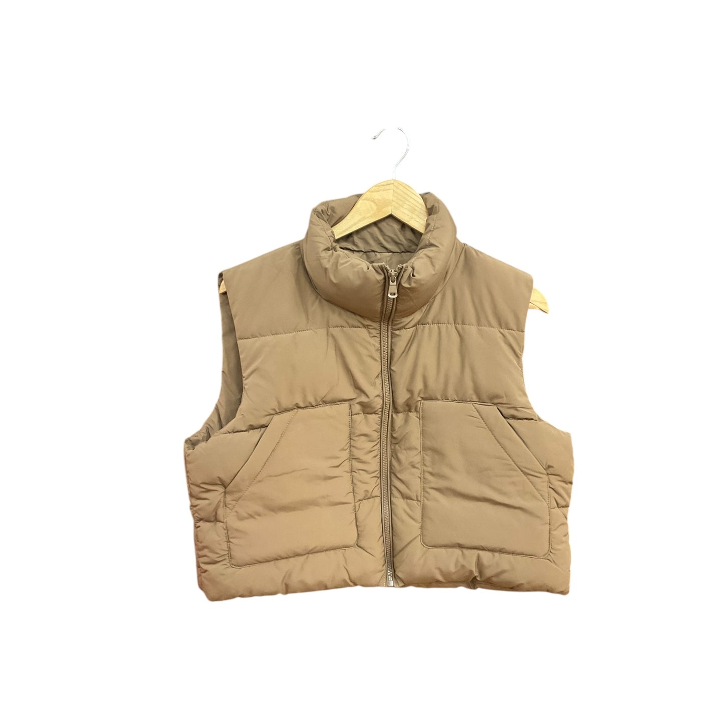 Vest Puffer & Quilted By Love Tree In Brown, Size: M