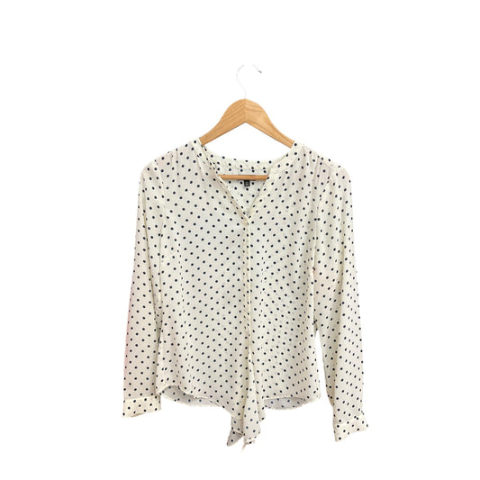 Blouse Long Sleeve By Talbots In White, Size: Xs