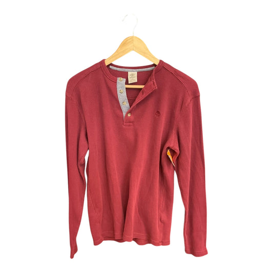 Top Long Sleeve By Timberland In Maroon, Size: S