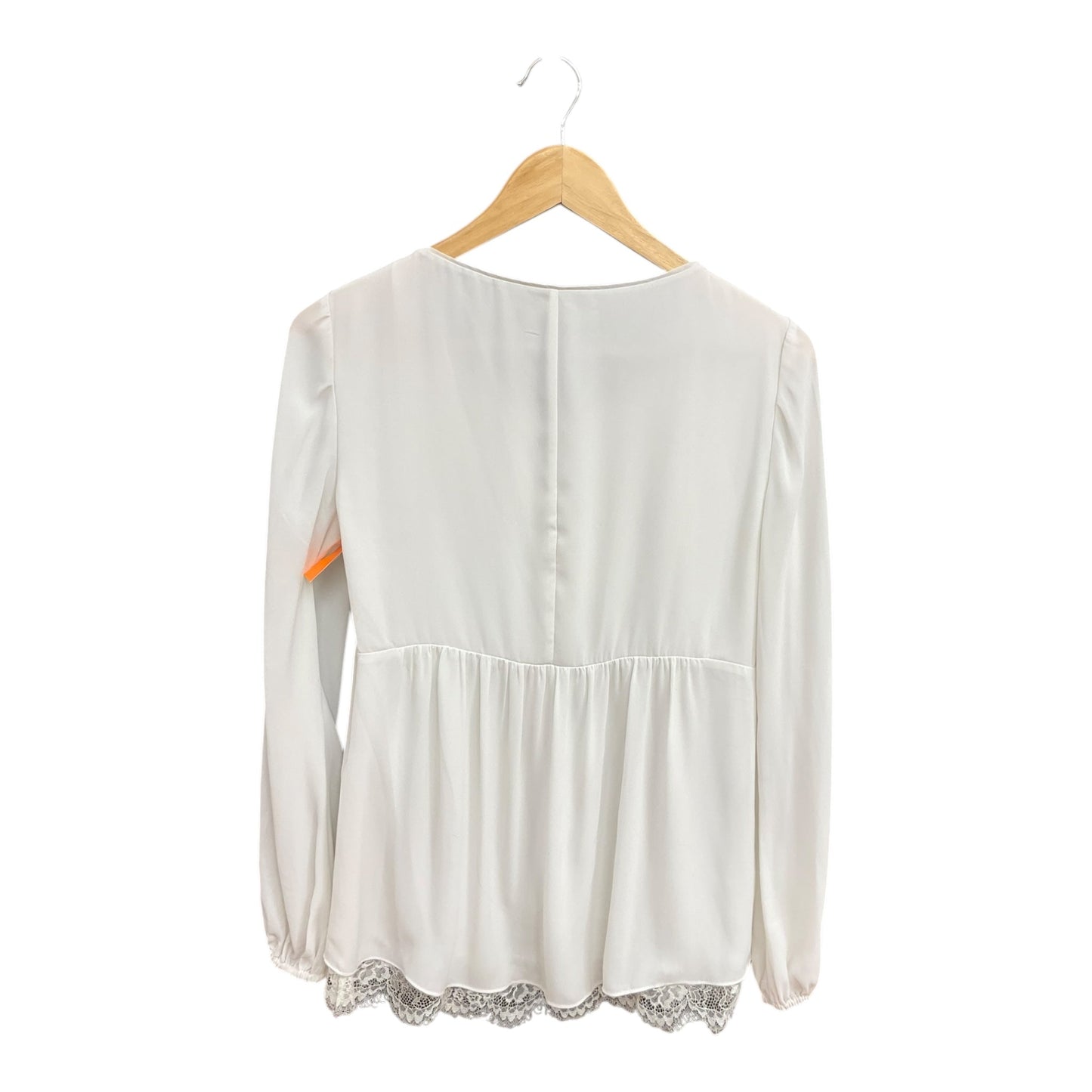 Top Long Sleeve By White House Black Market In White, Size: S