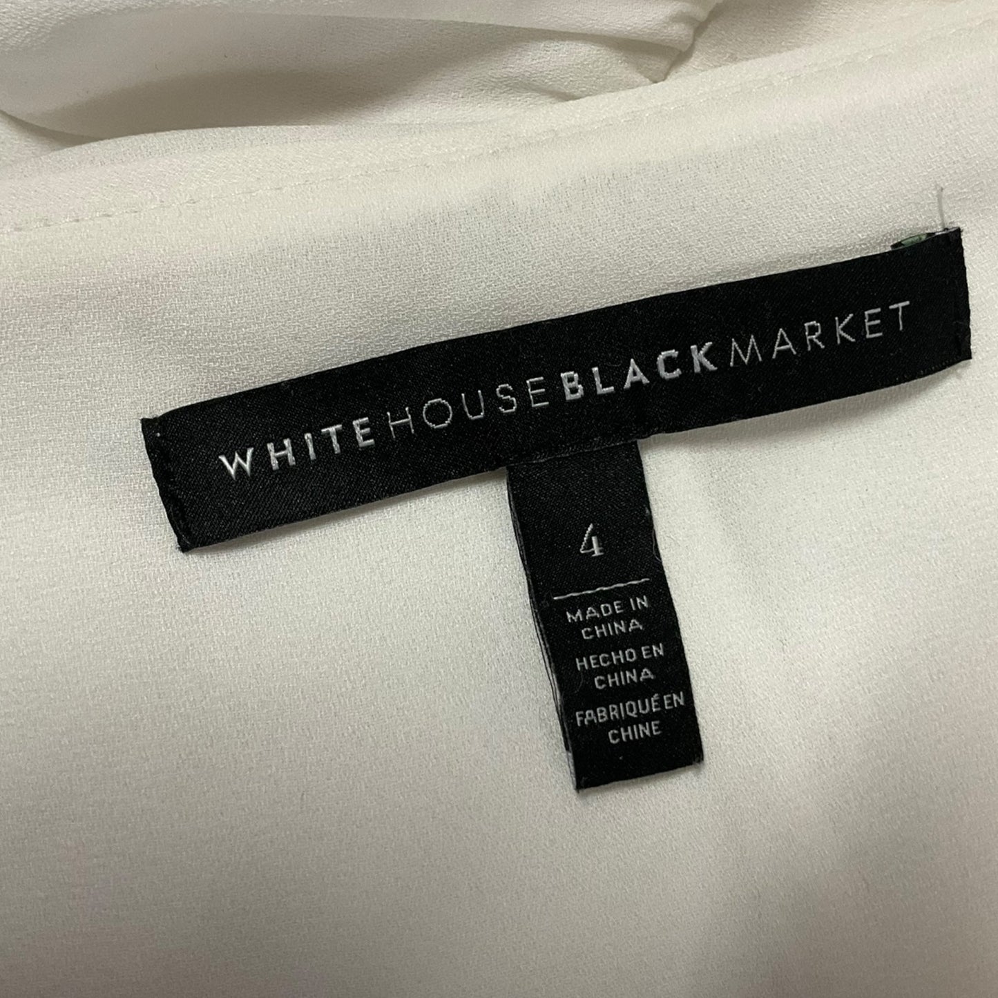 Top Long Sleeve By White House Black Market In White, Size: S