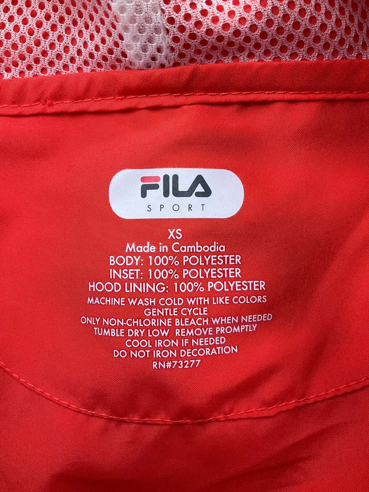 Athletic Jacket By Fila In Red, Size: Xs