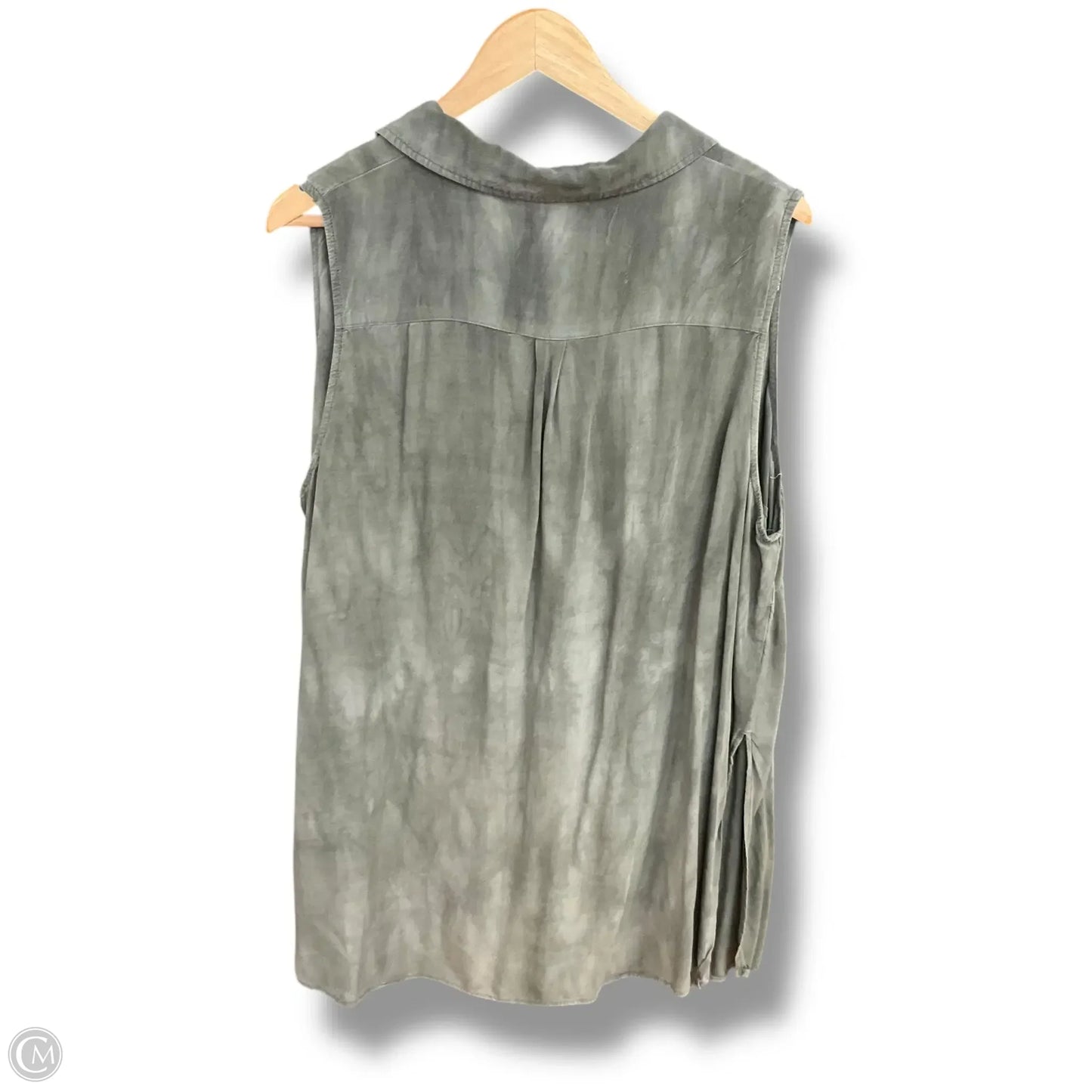 Top Sleeveless By Ava & Viv In Green, Size: 3x