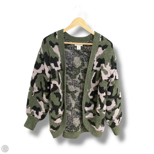 Cardigan By Rachel Zoe In Camouflage Print, Size: S