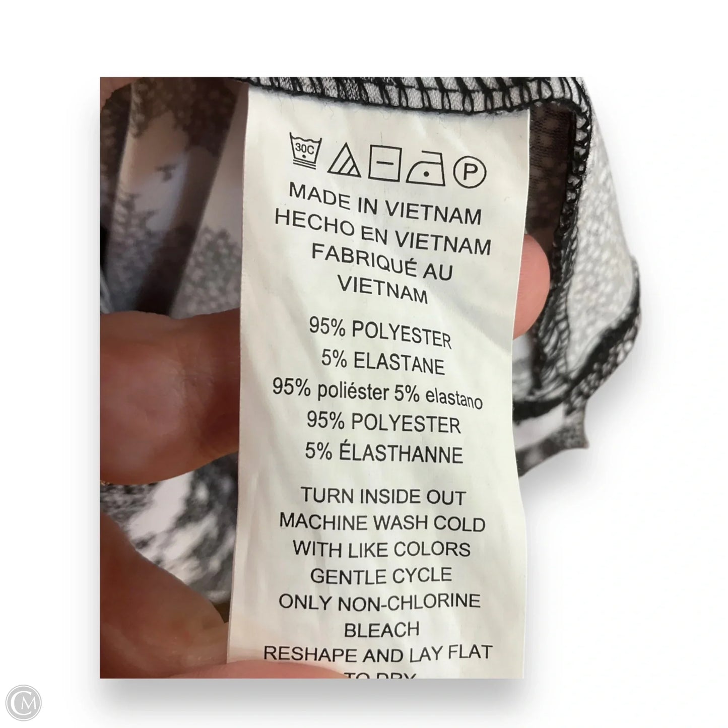 Top Sleeveless By Michael By Michael Kors In Black & White, Size: Xl