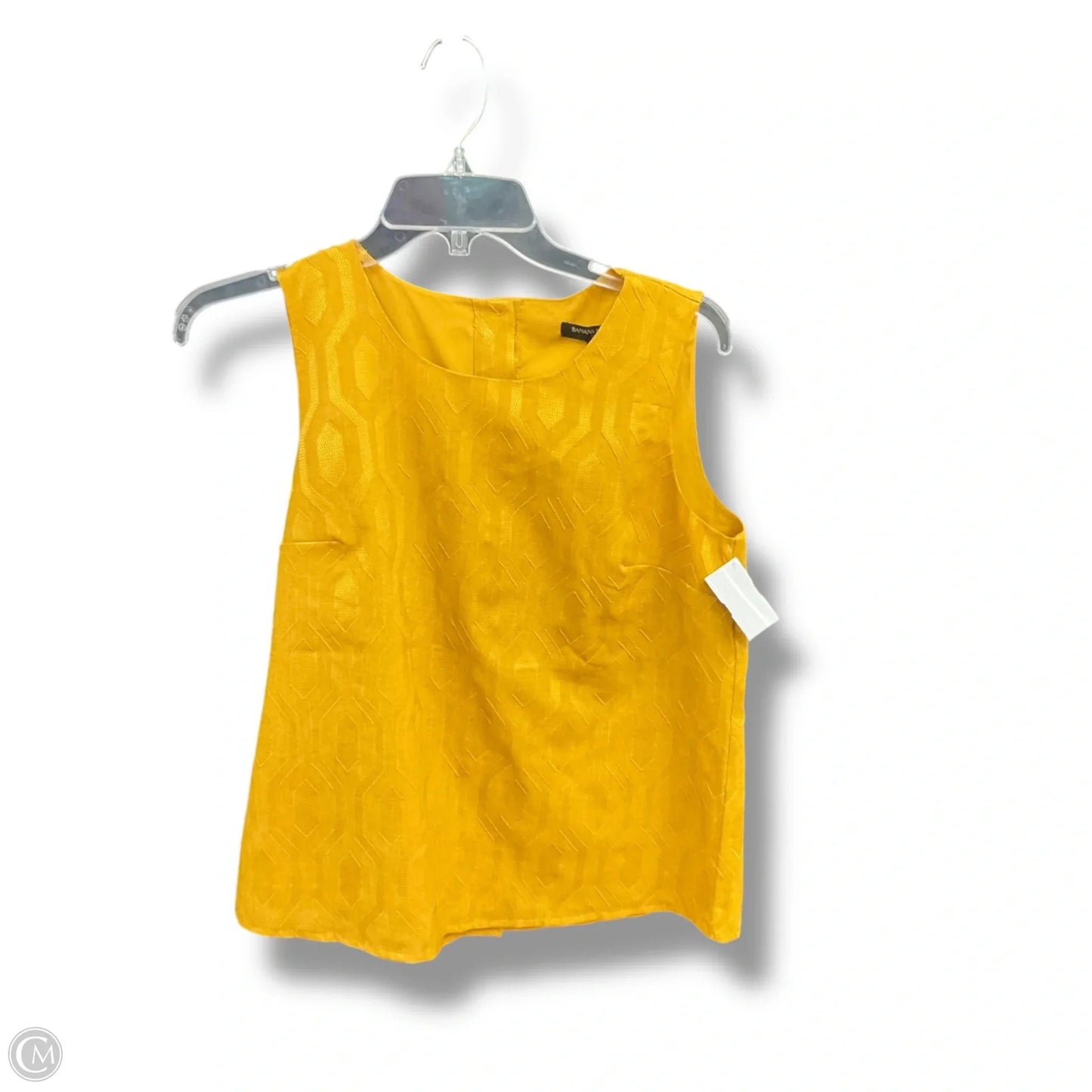 Top Sleeveless By Banana Republic In Yellow, Size: S