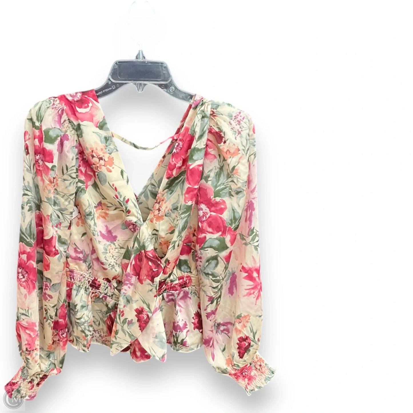 Top Long Sleeve By Express In Floral Print, Size: Xs
