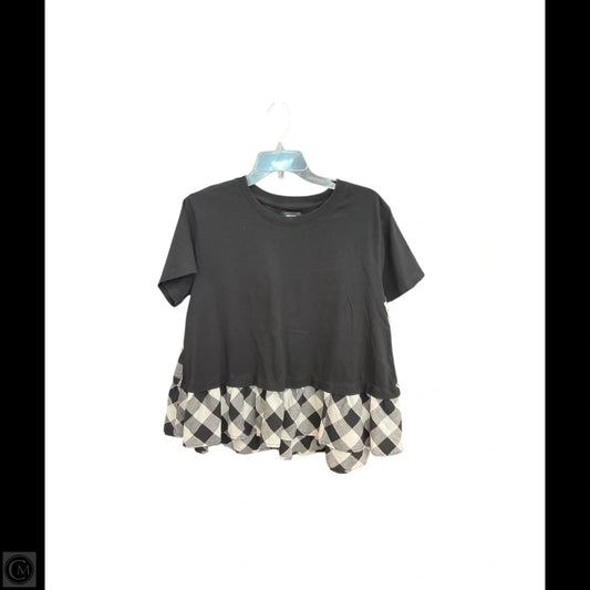 Top Short Sleeve By Maeve In Black & White, Size: M