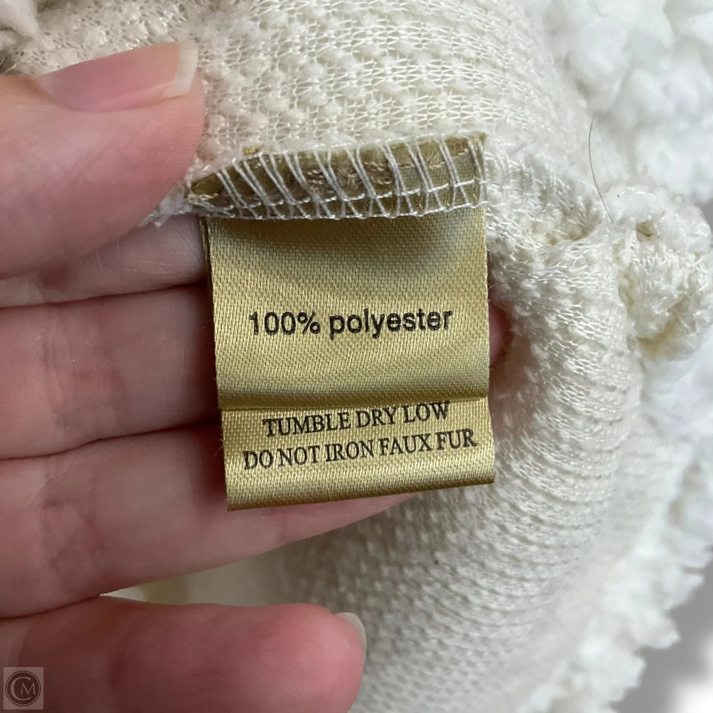 Jacket Faux Fur & Sherpa By True Grit In White, Size: M