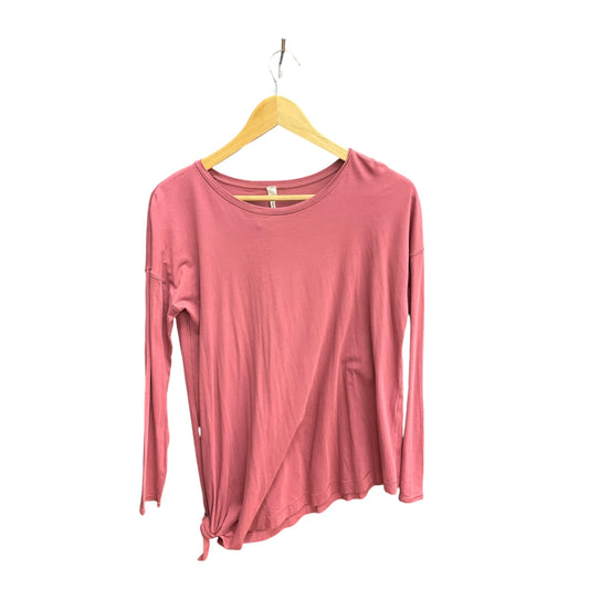 Athletic Top Long Sleeve Collar By Lululemon In Pink, Size: S