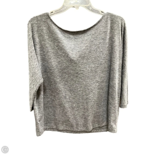 Top 3/4 Sleeve Basic By Loft In Grey, Size: M
