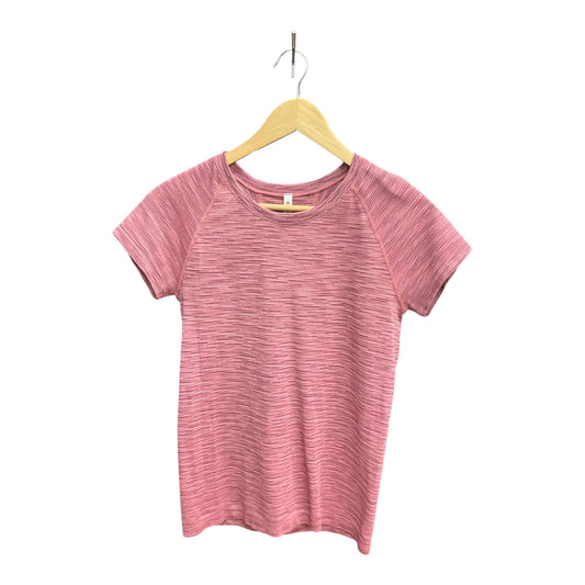 Athletic Top Short Sleeve By Athleta In Pink, Size: M