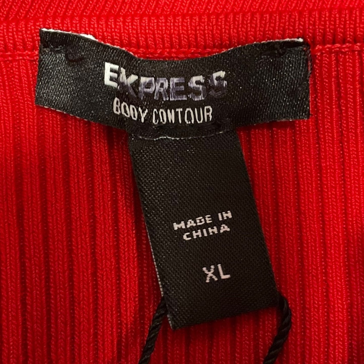 Top Long Sleeve By Express In Red, Size: Xl