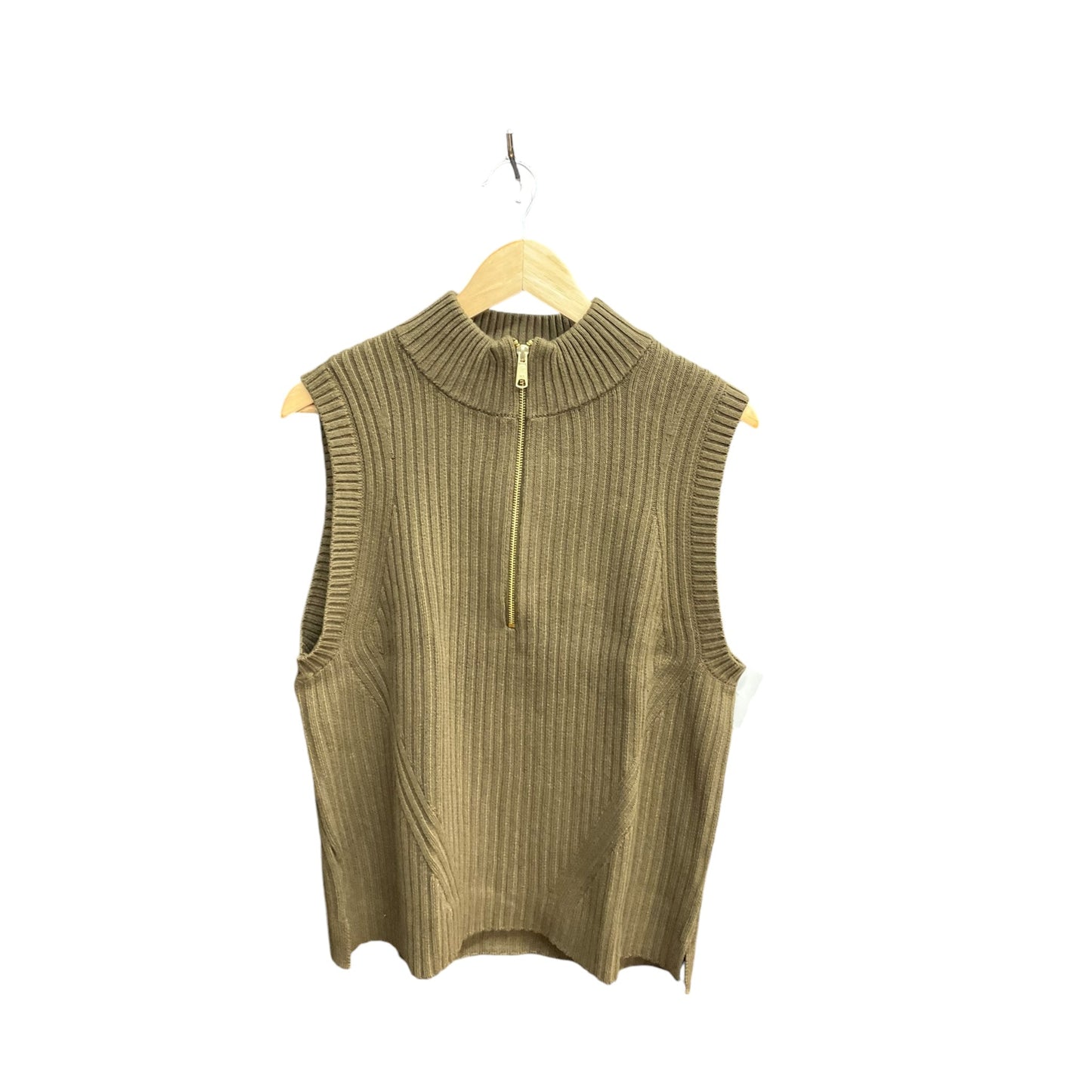 Vest Sweater By Talbots In Green, Size: Xlp