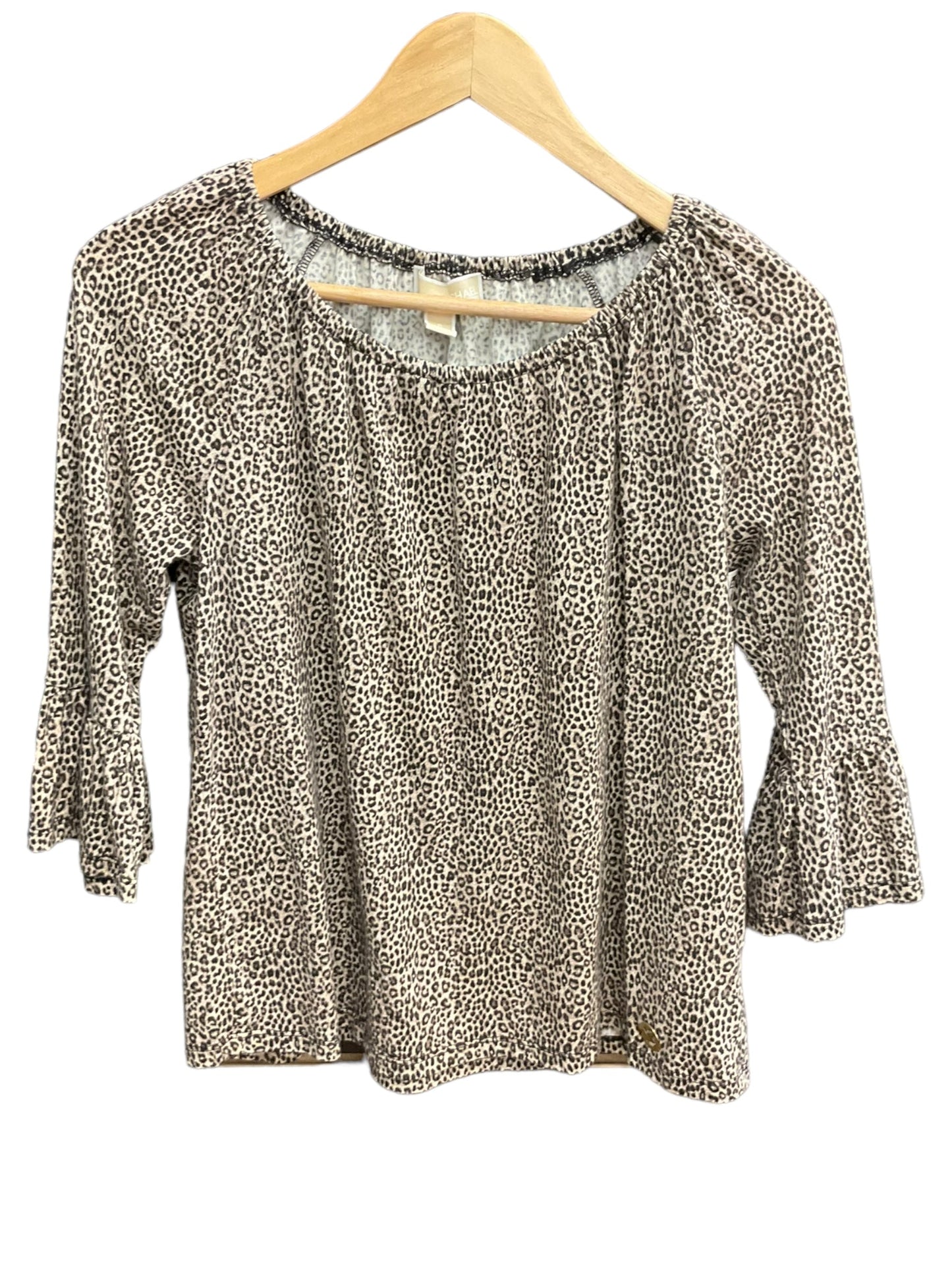 Top 3/4 Sleeve By Michael By Michael Kors In Animal Print, Size: S