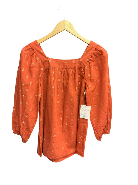 Brick Red Top 3/4 Sleeve Lc Lauren Conrad, Size Xs