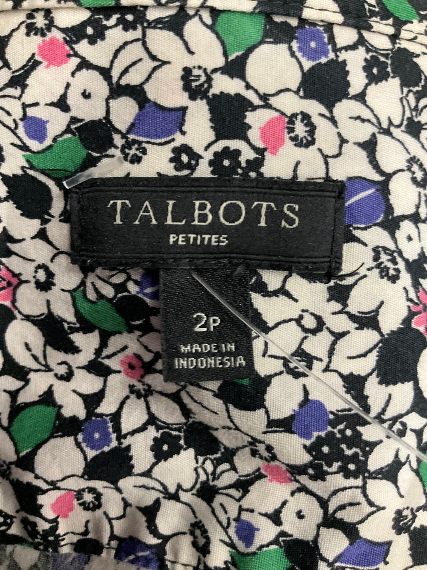 Floral Print Blouse Long Sleeve Talbots, Size Xs