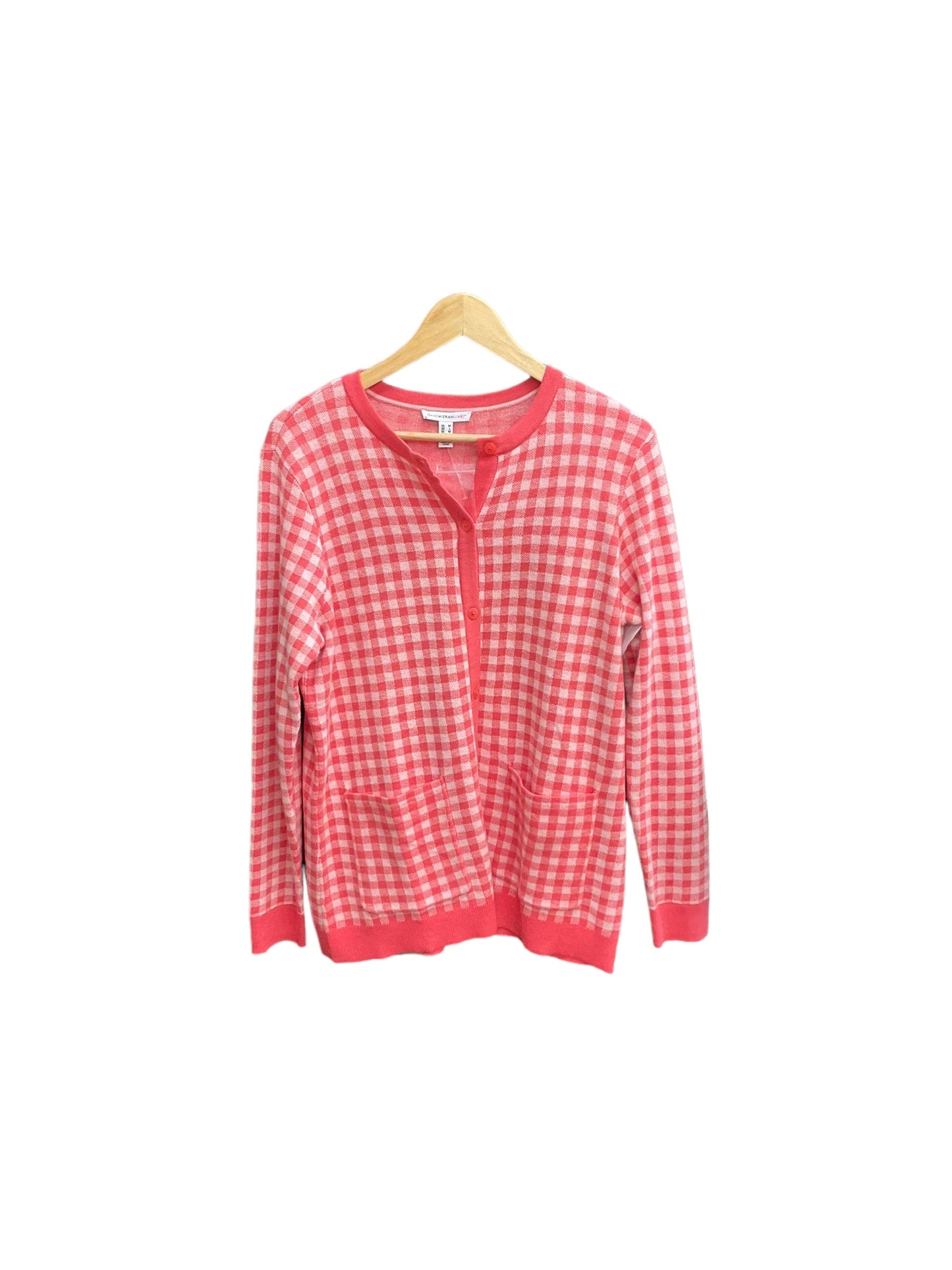 Cardigan By Isaac Mizrahi Live Qvc In Plaid Pattern, Size: M