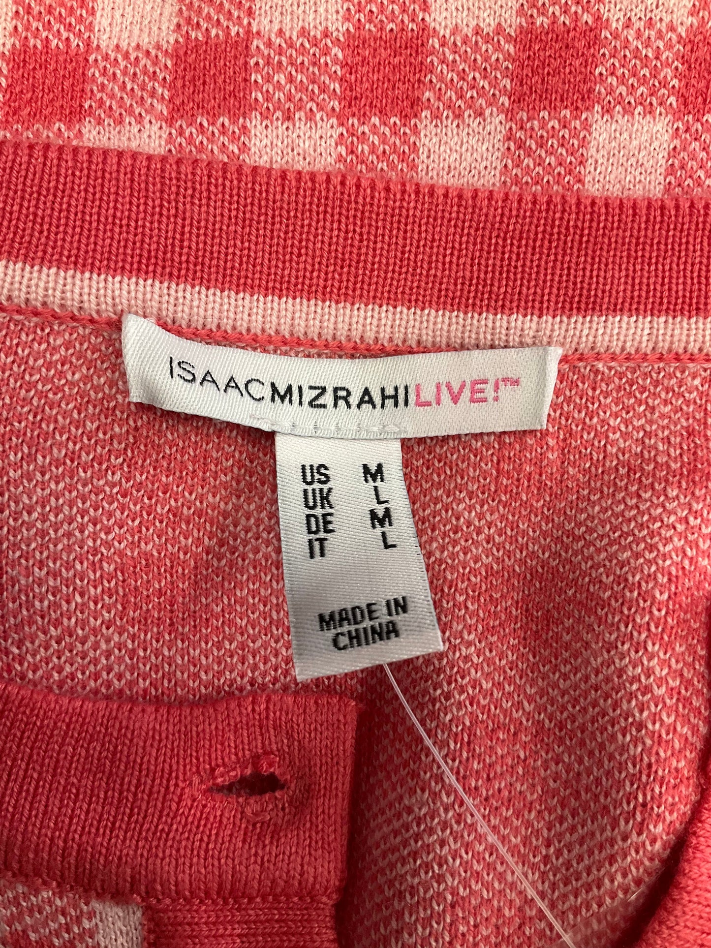 Cardigan By Isaac Mizrahi Live Qvc In Plaid Pattern, Size: M