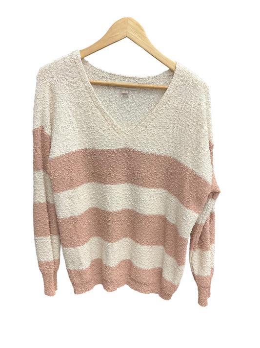 Sweater By Knox Rose In Striped Pattern, Size: M