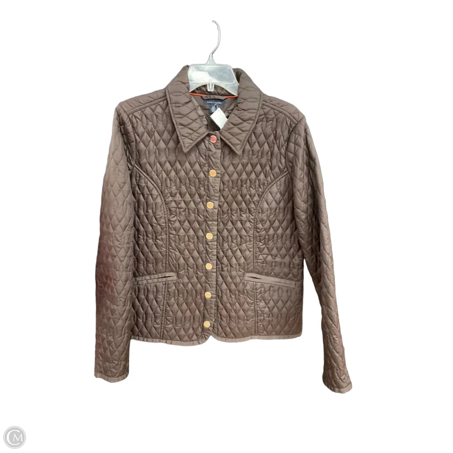 Jacket Puffer & Quilted By Tommy Hilfiger In Brown, Size: L