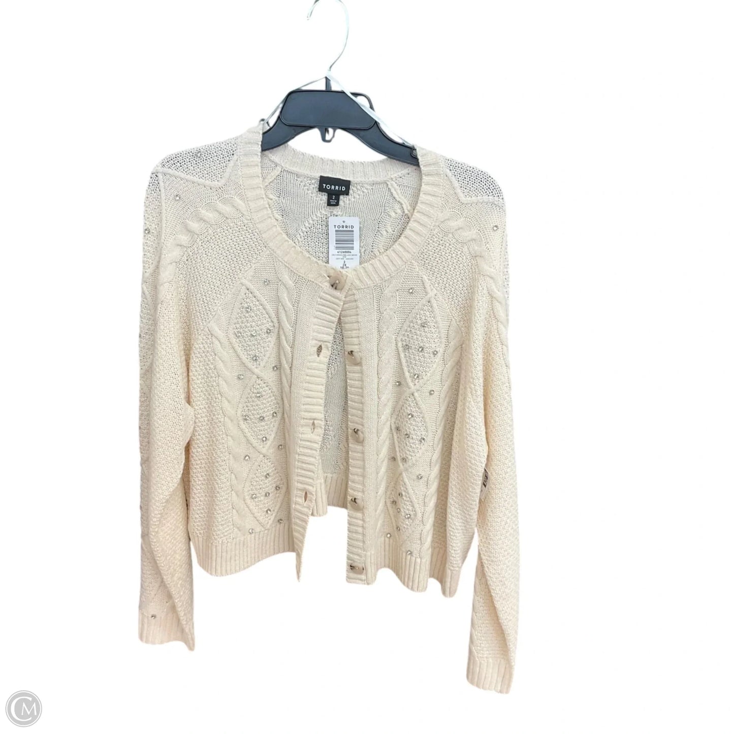 Cardigan By Torrid In Cream, Size: 2x