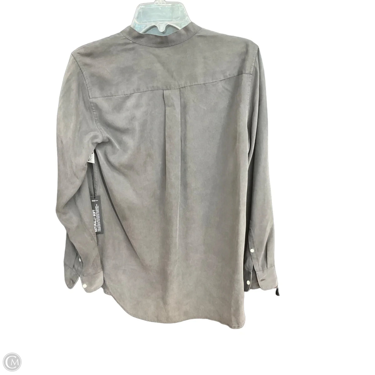 Blouse Long Sleeve By Gap In Grey, Size: S