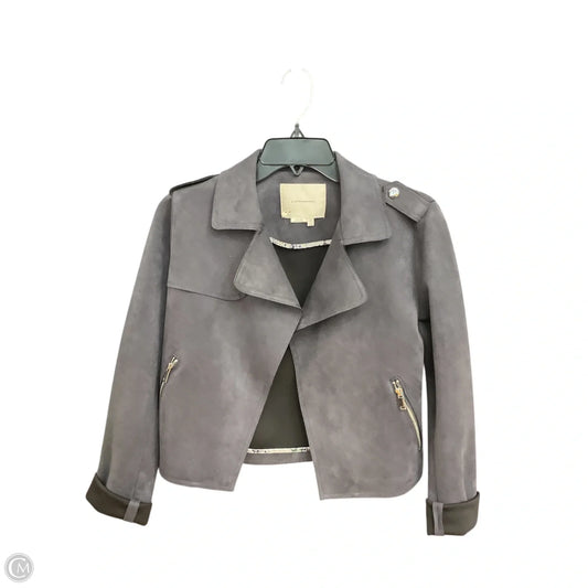 Jacket Moto By Anthropologie In Grey, Size: S