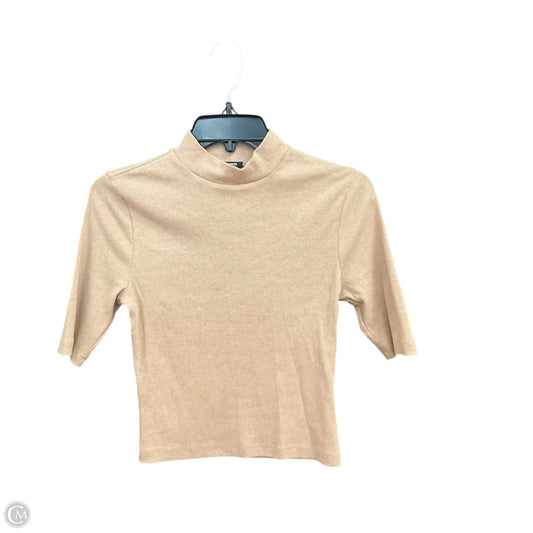 Top Short Sleeve By Express Design Studio In Tan, Size: M