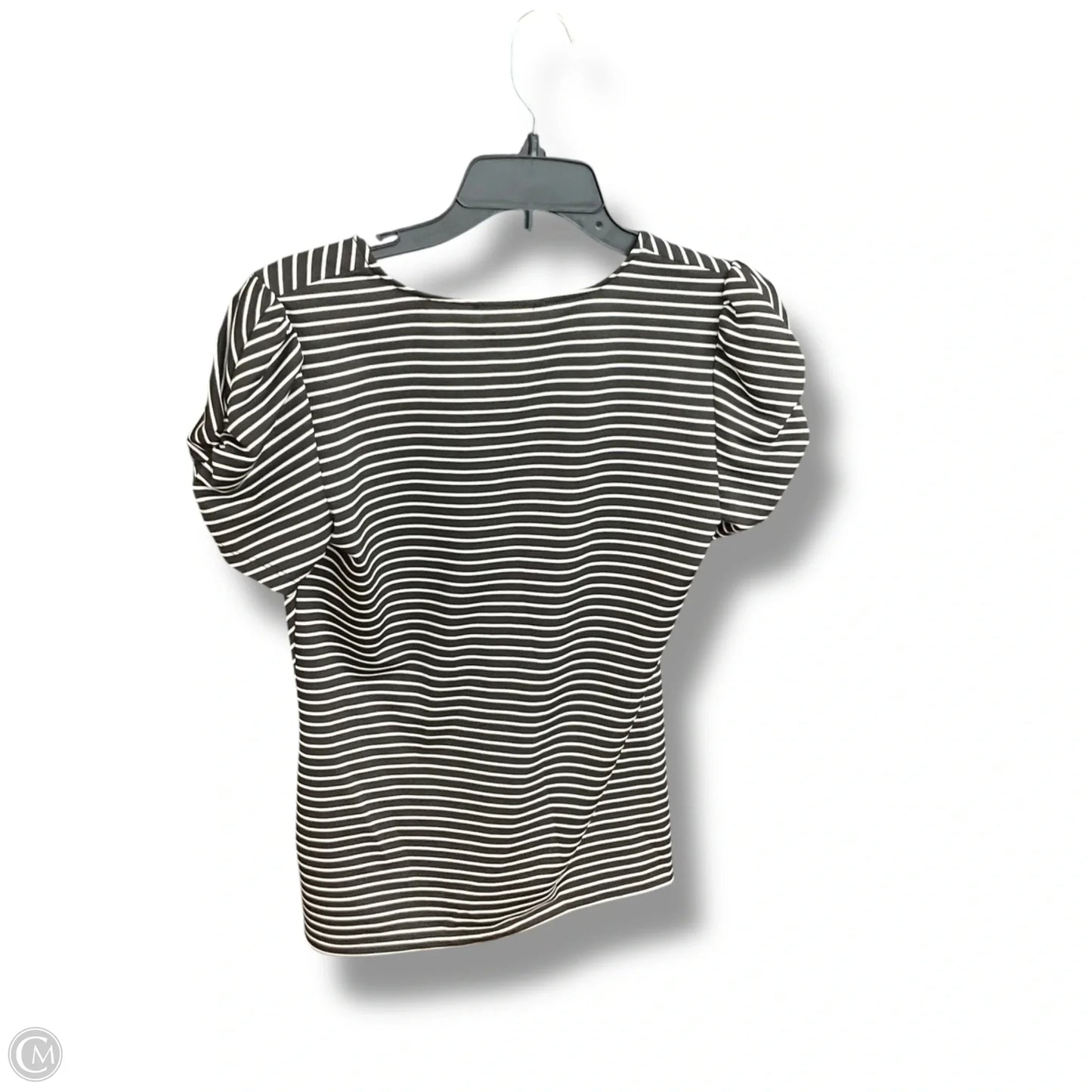 Top Short Sleeve Designer By Karl Lagerfeld In Striped Pattern, Size: Xs