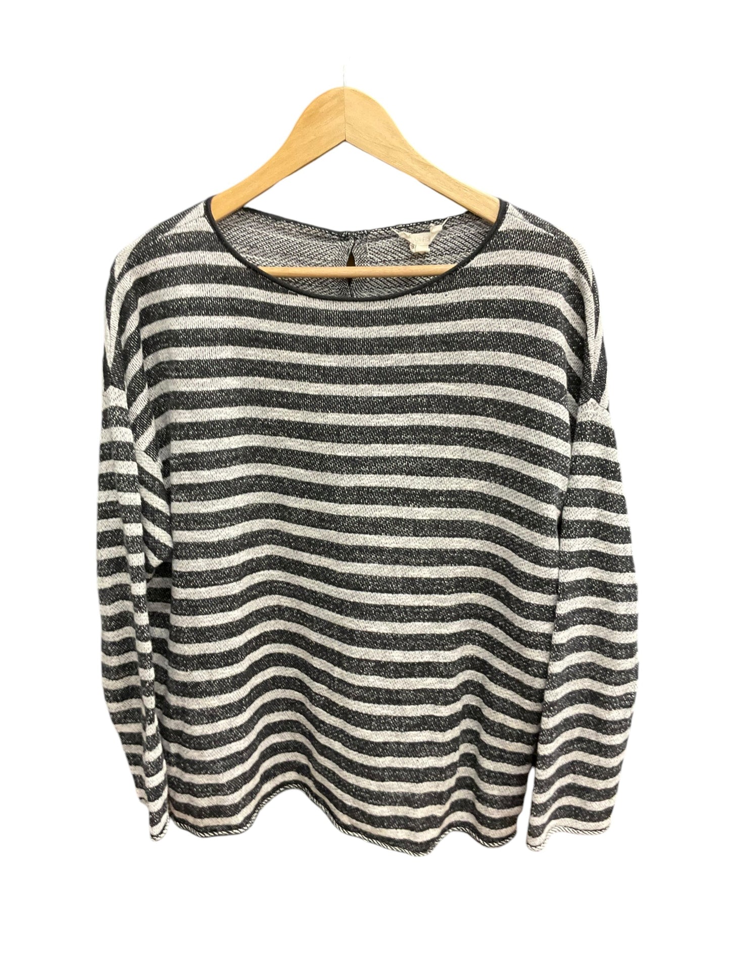 Top Long Sleeve By Eileen Fisher In Striped Pattern, Size: M