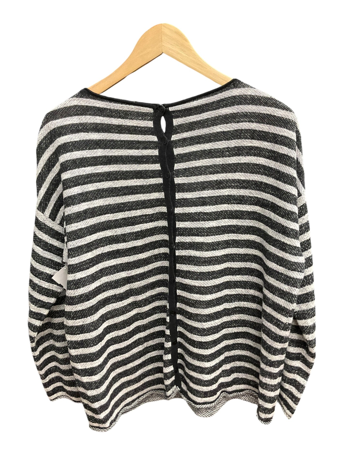 Top Long Sleeve By Eileen Fisher In Striped Pattern, Size: M