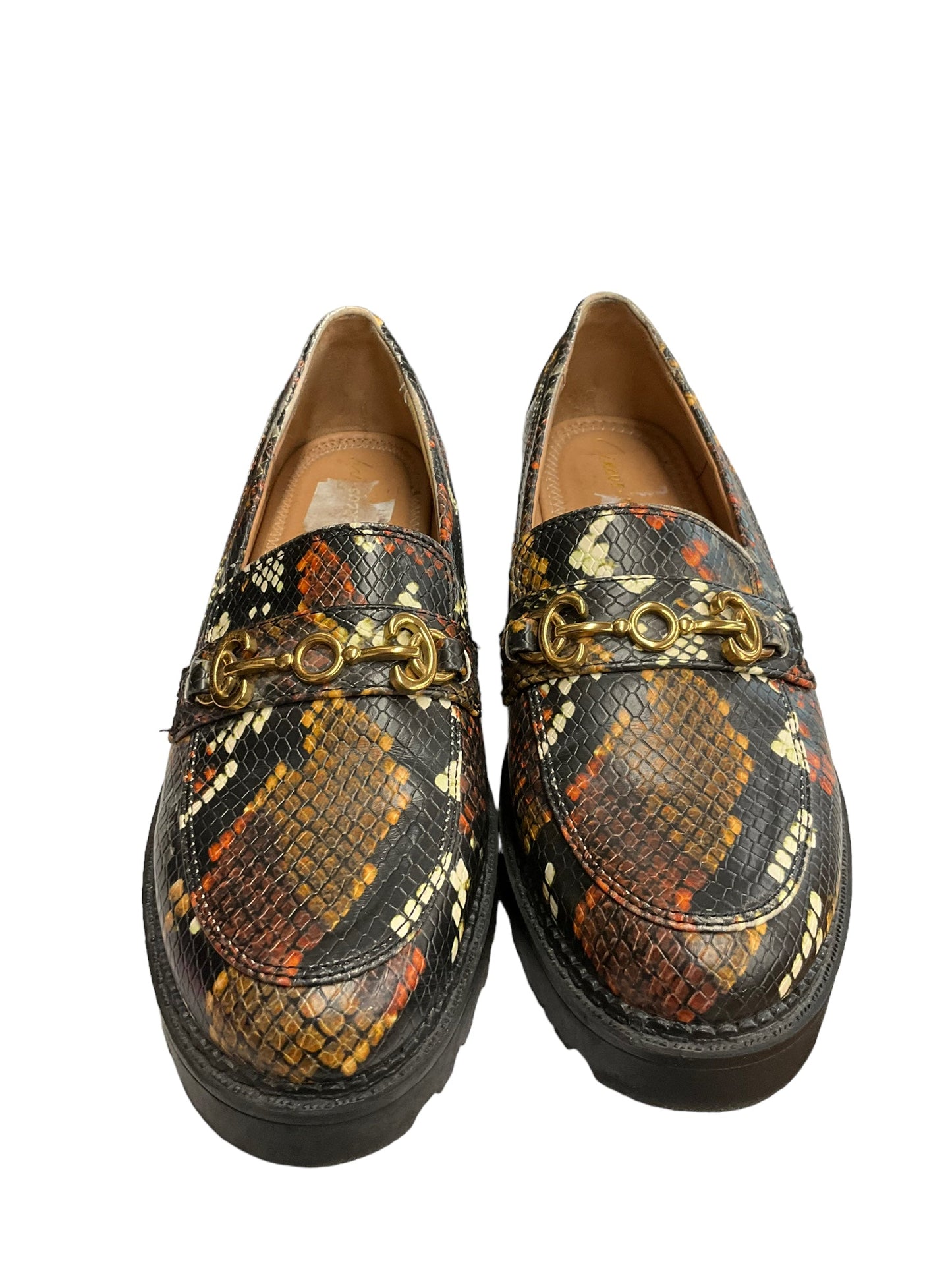 Snakeskin Print Shoes Heels Block Circus By Sam Edelman, Size 9.5