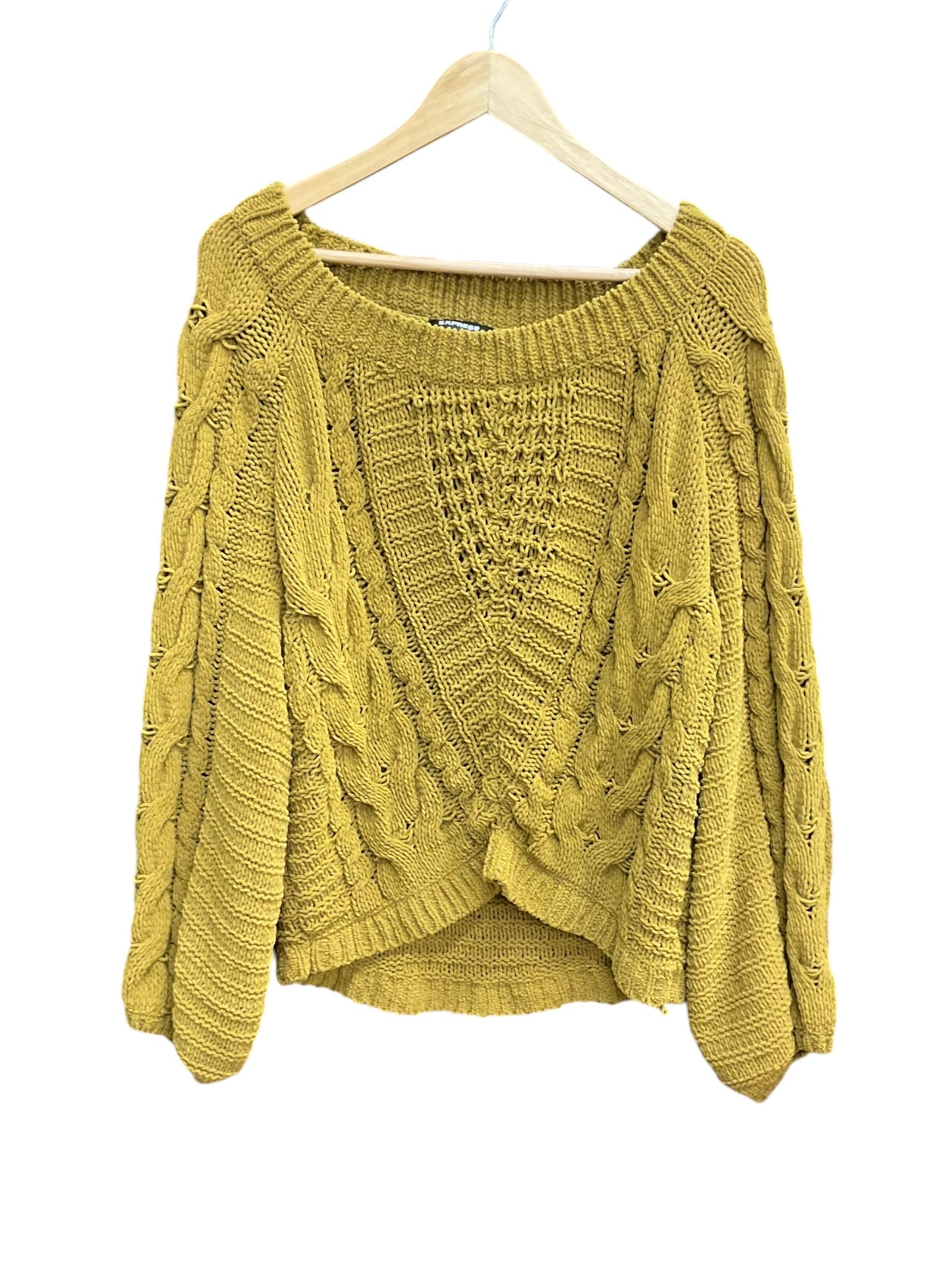 Sweater By Express In Yellow, Size: M