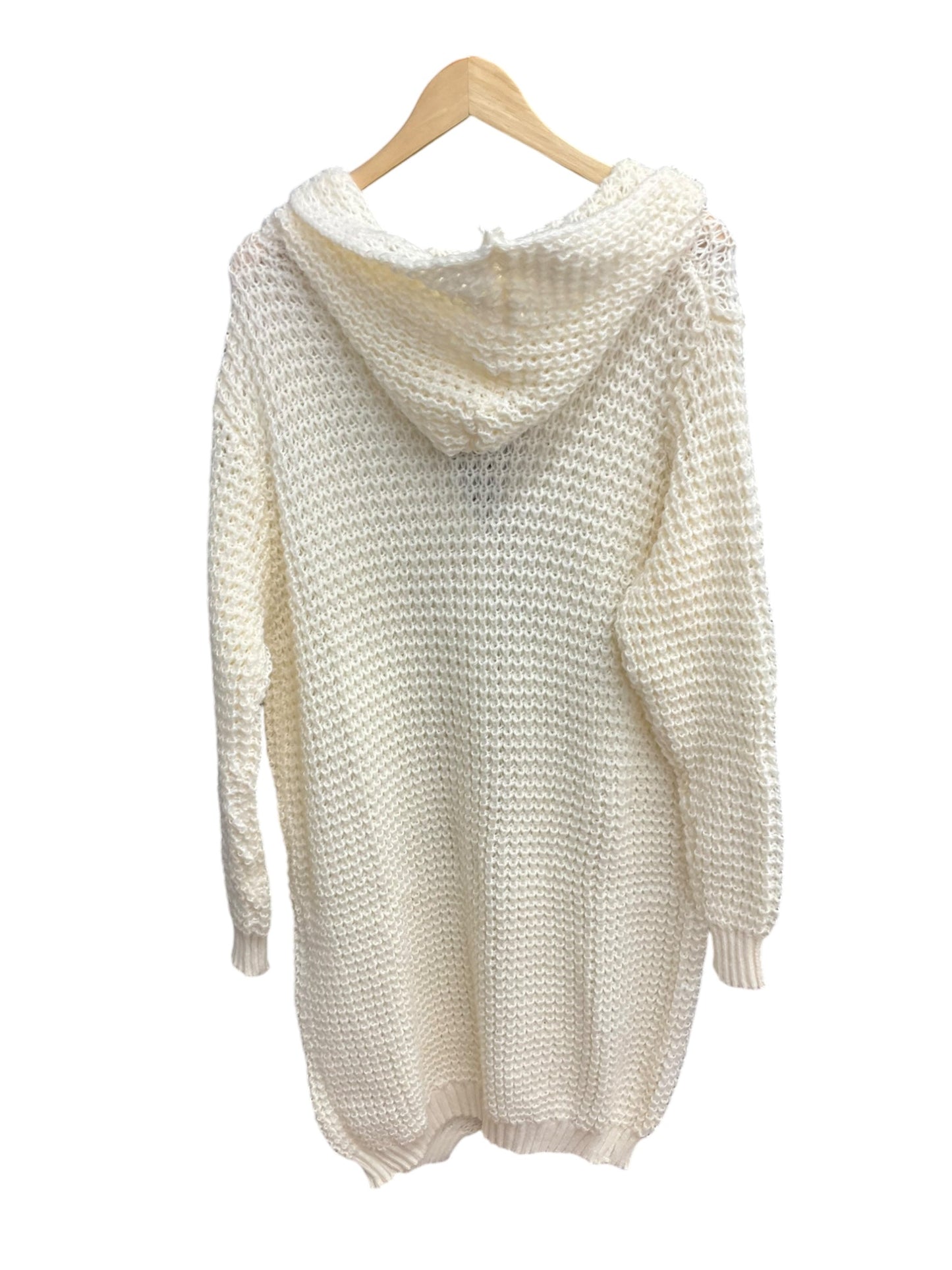 Sweater Cardigan By Clothes Mentor In Cream, Size: 2x