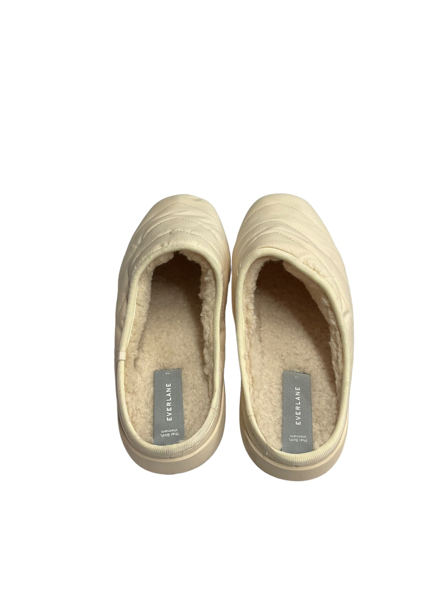 Cream Slippers Everlane, Size 7