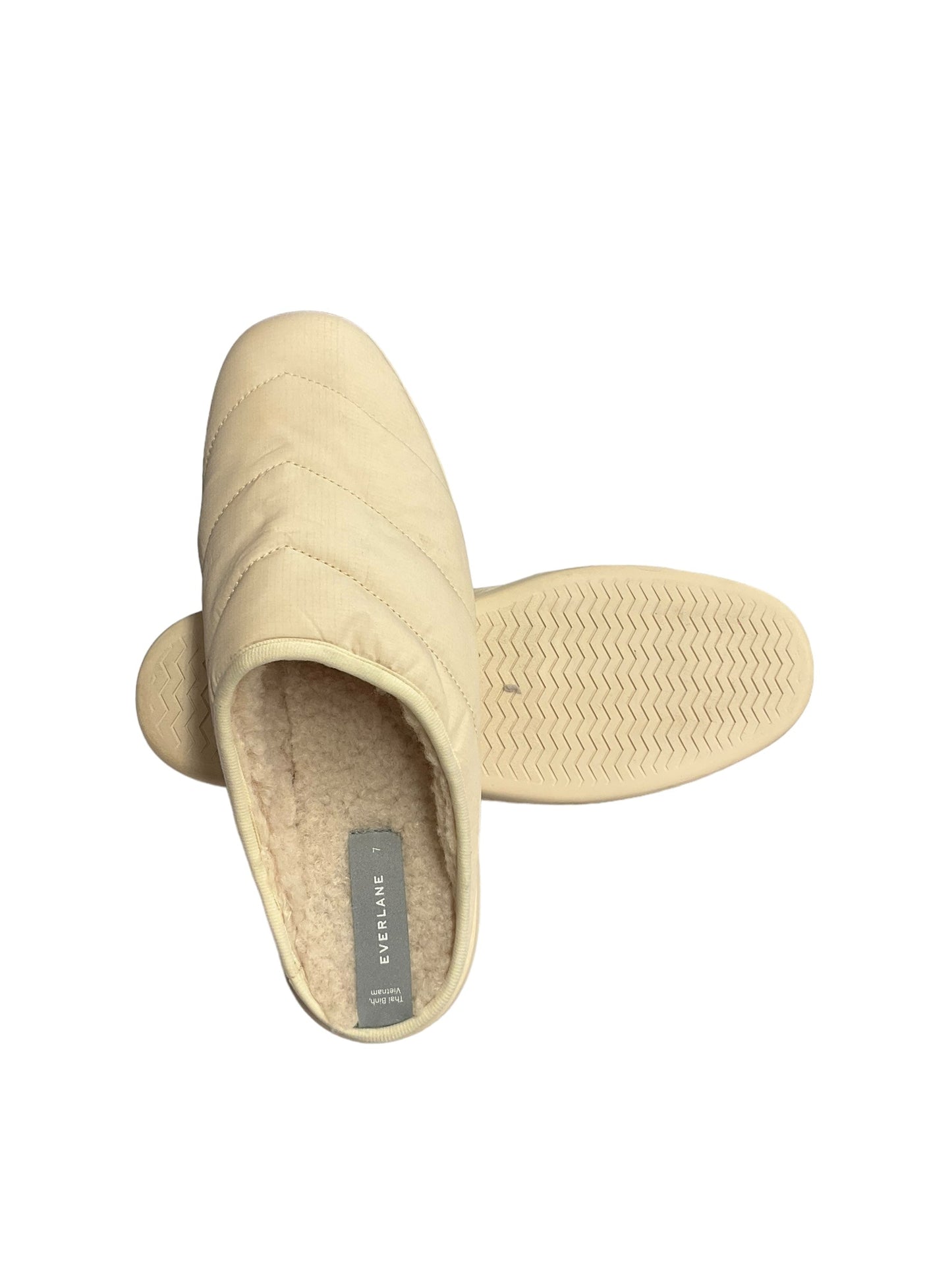 Cream Slippers Everlane, Size 7