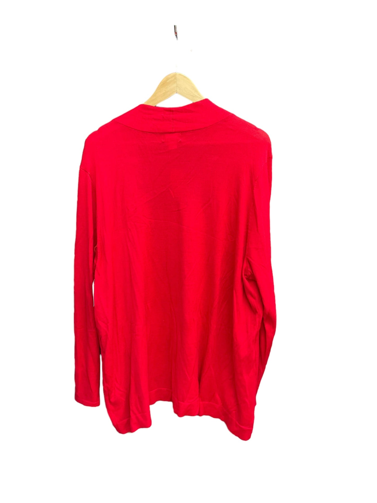 Red Top Long Sleeve Basic Editions, Size 3x