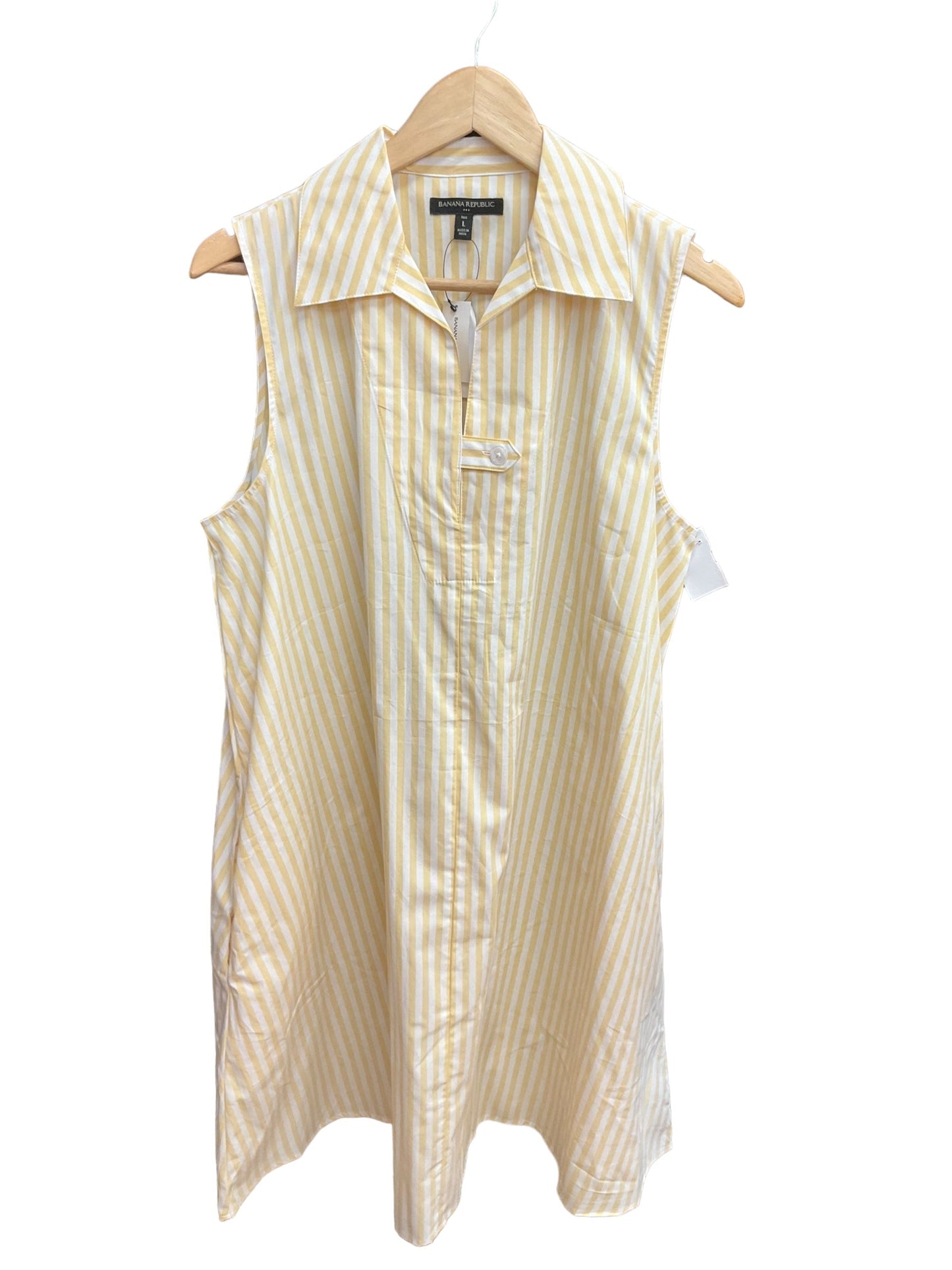 Striped Pattern Dress Casual Short Banana Republic, Size L