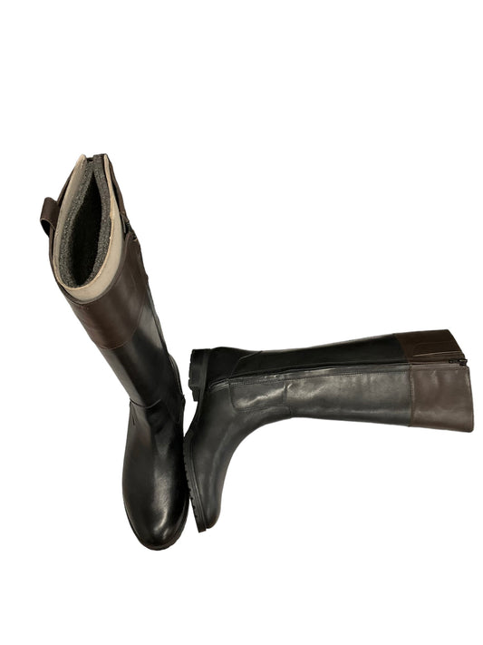 Black & Brown Boots Mid-calf Heels Ralph Lauren, Size 9