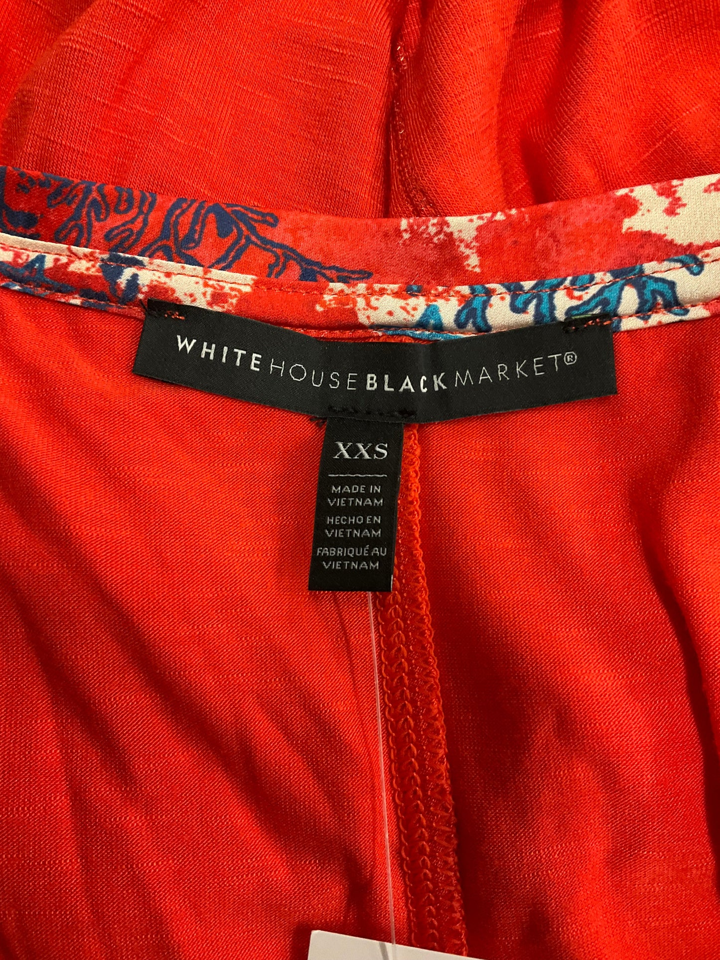 Nautical Print Top Sleeveless White House Black Market, Size Xxs