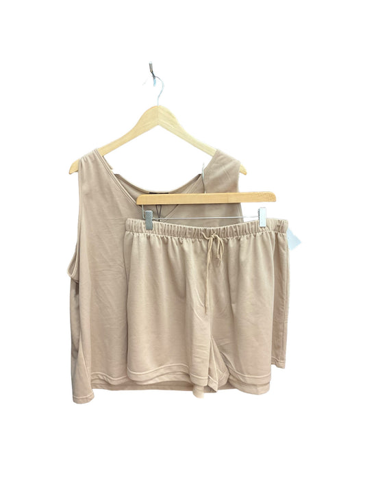 Tan Shorts Set Not Your Daughters Jeans, Size 1x