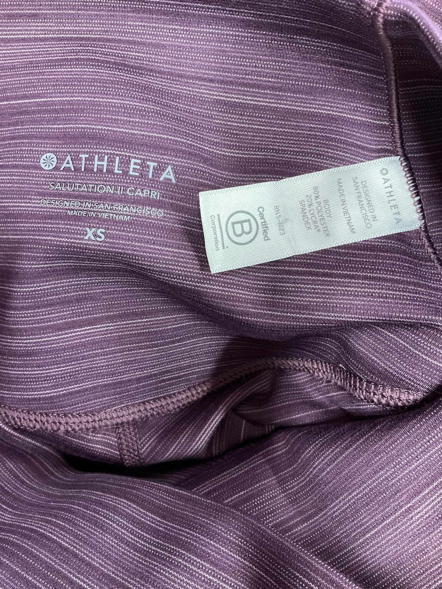 Athletic Leggings Capris By Athleta In Purple, Size: Xs