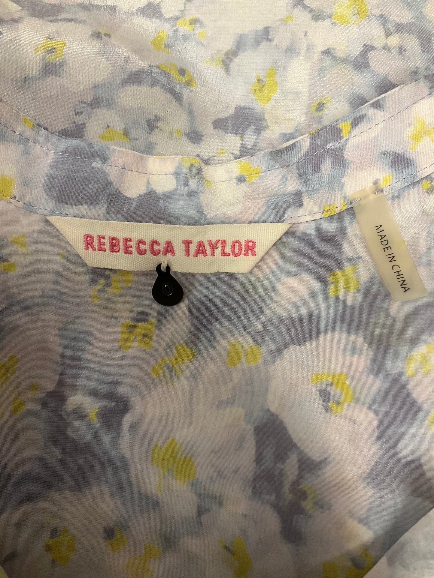 Floral Print Top Long Sleeve Rebecca Taylor, Size Xs