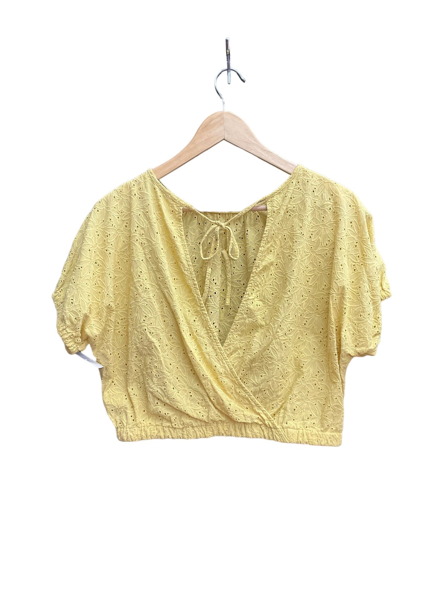 Yellow Top Short Sleeve Madewell, Size M