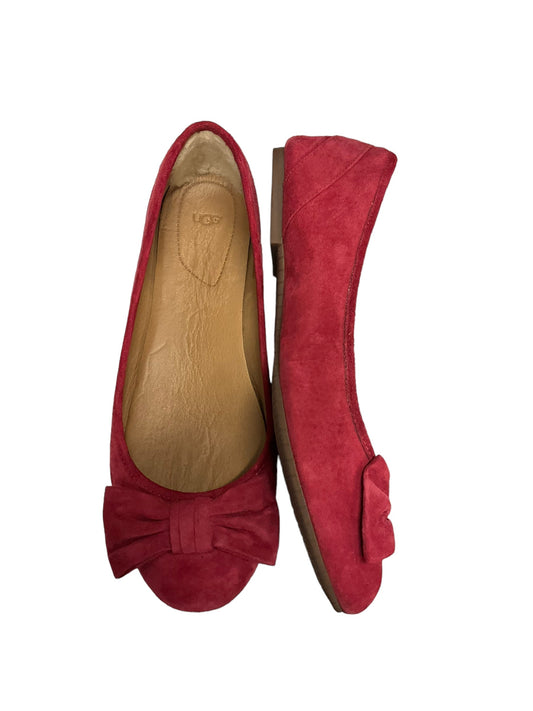 Red Shoes Flats Ugg, Size 8.5