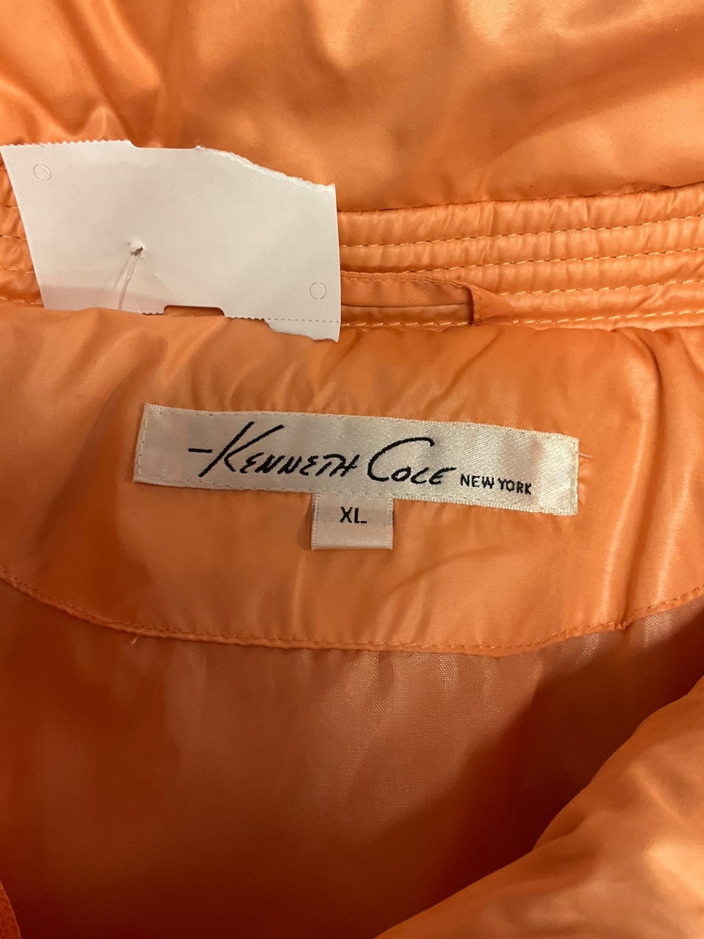 Coat Puffer & Quilted By Kenneth Cole In Orange, Size: Xl